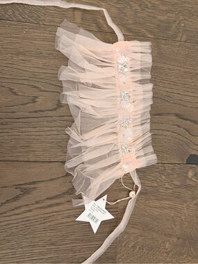 Delicate Pink Tulle choker/Headband with Sequin Detail for Kids